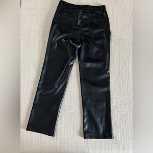 7 for all man kind black faux leather pants